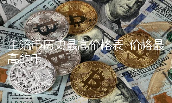 主流币历史最高价格表 价格最高的币