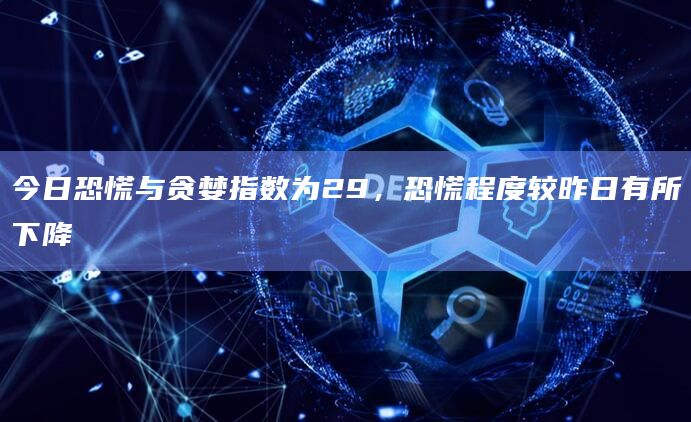 今日恐慌与贪婪指数为29，恐慌程度较昨日有所下降