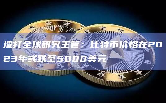 渣打全球研究主管：比特币价格在2023年或跌至5000美元