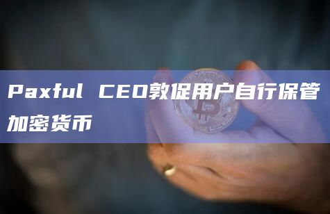 Paxful CEO敦促用户自行保管加密货币