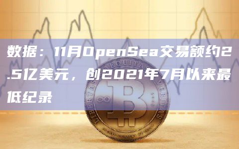 数据：11月OpenSea交易额约2.5亿美元，创2021年7月以来最低纪录