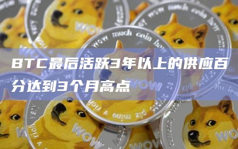 BTC最后活跃3年以上的供应百分达到3个月高点