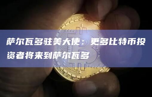 萨尔瓦多驻美大使：更多比特币投资者将来到萨尔瓦多