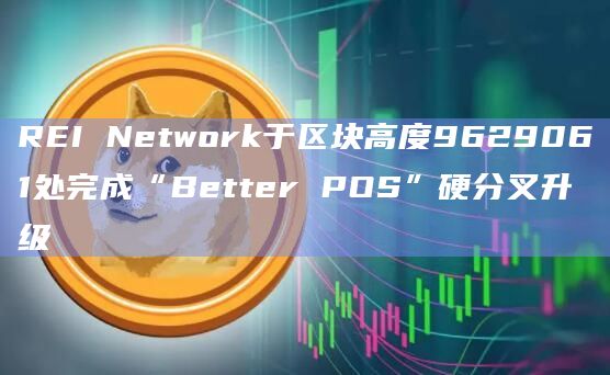 REI Network于区块高度9629061处完成“Better POS”硬分叉升级