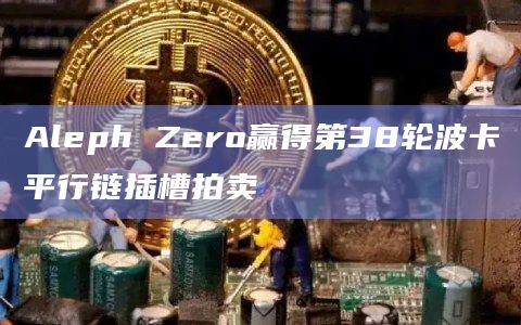 Aleph Zero赢得第38轮波卡平行链插槽拍卖