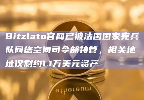 Bitzlato官网已被法国国家宪兵队网络空间司令部接管，相关地址仅剩约1.1万美元资产