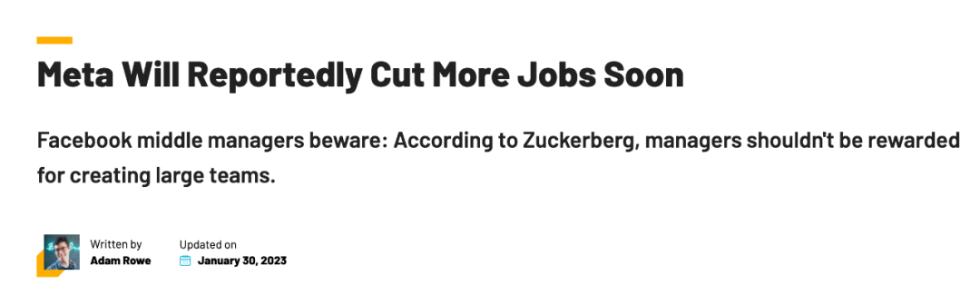 Meta业绩回暖、股价狂飙，但新一轮裁员也在路上了？