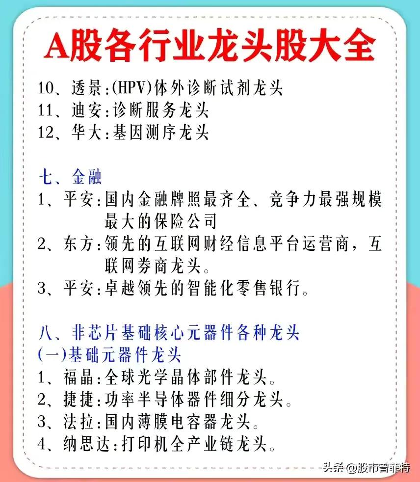 龙头股票有哪些（券商龙头股票有哪些）