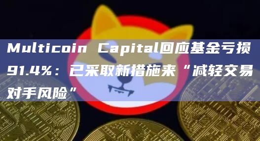 Multicoin Capital回应基金亏损91.4%:已采取新措施来“减轻交易对手风险”插图 Multicoin Capital回应基金亏损91.4%:已采取新措施来“减轻交易对手风险”