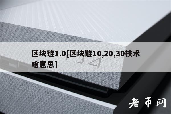 区块链1.0[区块链10,20,30技术啥意思]