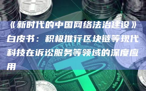 《新时代的中国网络法治建设》白皮书:积极推行区块链等现代科技在诉讼服务等领域的深度应用插图 《新时代的中国网络法治建设》白皮书:积极推行区块链等现代科技在诉讼服务等领域的深度应用