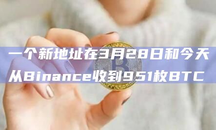 一个新地址在3月28日和今天从Binance收到951枚BTC