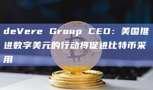 deVere Group CEO:美国推进数字美元的行动将促进比特币采用插图 deVere Group CEO:美国推进数字美元的行动将促进比特币采用