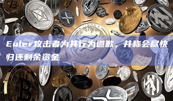 Euler攻击者为其行为道歉,并称会尽快归还剩余资金插图 Euler攻击者为其行为道歉,并称会尽快归还剩余资金