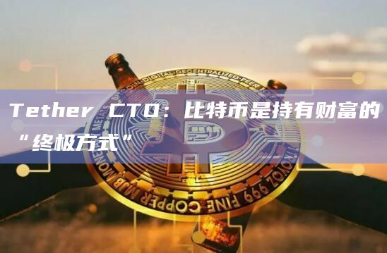 Tether CTO：比特币是持有财富的“终极方式”