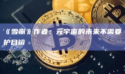 《雪崩》作者：元宇宙的未来不需要护目镜