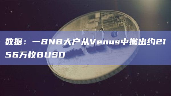数据：一BNB大户从Venus中撤出约2156万枚BUSD