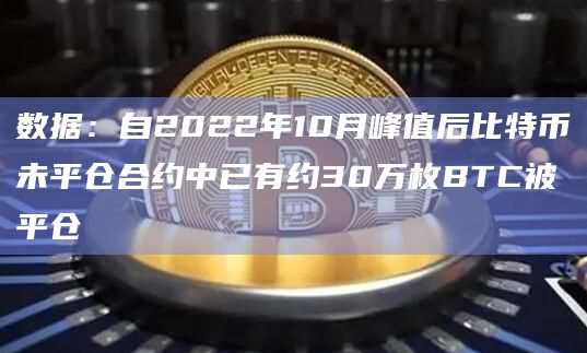 数据:自2022年10月峰值后比特币未平仓合约中已有约30万枚BTC被平仓插图 数据:自2022年10月峰值后比特币未平仓合约中已有约30万枚BTC被平仓