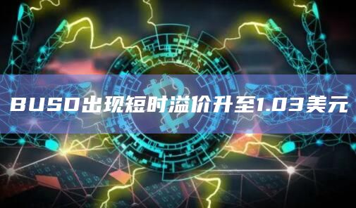 BUSD出现短时溢价升至1.03美元