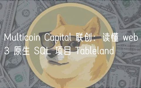 Multicoin Capital 联创:读懂 web3 原生 SQL 项目 Tableland插图 Multicoin Capital 联创:读懂 web3 原生 SQL 项目 Tableland