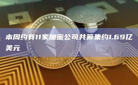 本周约有11家加密公司共筹集约1.69亿美元