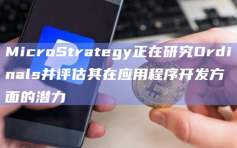 MicroStrategy正在研究Ordinals并评估其在应用程序开发方面的潜力插图 MicroStrategy正在研究Ordinals并评估其在应用程序开发方面的潜力