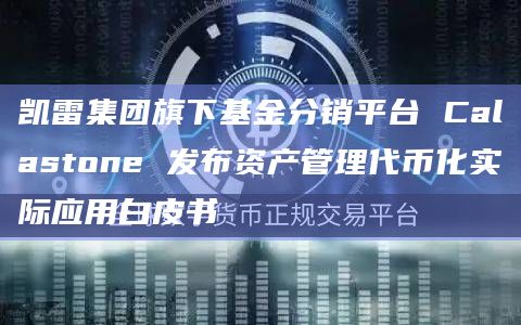 凯雷集团旗下基金分销平台 Calastone 发布资产管理代币化实际应用白皮书插图 凯雷集团旗下基金分销平台 Calastone 发布资产管理代币化实际应用白皮书