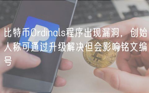 比特币Ordinals程序出现漏洞,创始人称可通过升级解决但会影响铭文编号插图 比特币Ordinals程序出现漏洞,创始人称可通过升级解决但会影响铭文编号