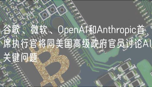 谷歌、微软、OpenAI和Anthropic首席执行官将同美国高级政府官员讨论AI关键问题插图 谷歌、微软、OpenAI和Anthropic首席执行官将同美国高级政府官员讨论AI关键问题