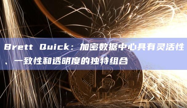 Brett Quick:加密数据中心具有灵活性、一致性和透明度的独特组合插图 Brett Quick:加密数据中心具有灵活性、一致性和透明度的独特组合
