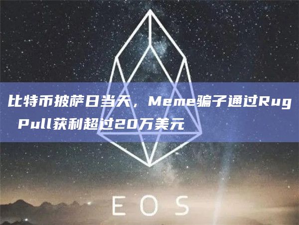 比特币披萨日当天,Meme骗子通过Rug Pull获利超过20万美元插图 比特币披萨日当天,Meme骗子通过Rug Pull获利超过20万美元