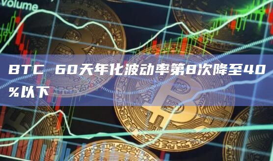 BTC 60天年化波动率第8次降至40%以下