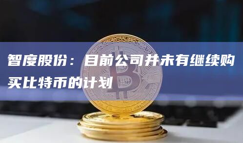 智度股份：目前公司并未有继续购买比特币的计划