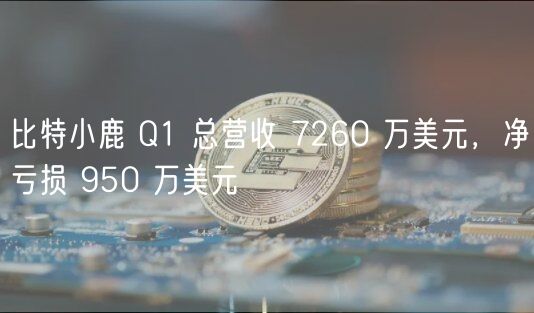 比特小鹿 Q1 总营收 7260 万美元,净亏损 950 万美元插图 比特小鹿 Q1 总营收 7260 万美元,净亏损 950 万美元