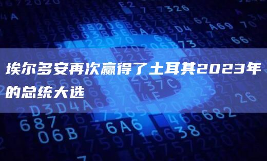 埃尔多安再次赢得了土耳其2023年的总统大选