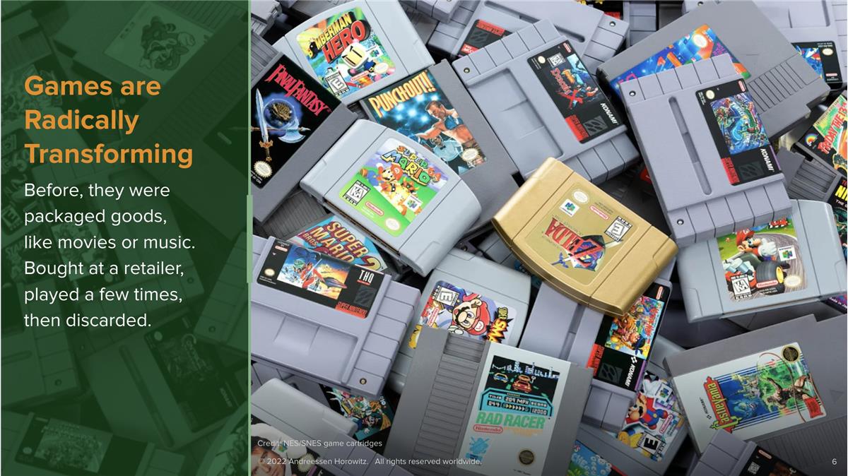 解读 a16z：6 亿美元游戏基金募资 Deck，为什么选择下注游戏？