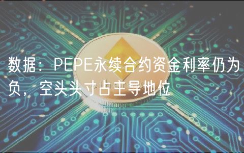 数据：PEPE永续合约资金利率仍为负，空头头寸占主导地位