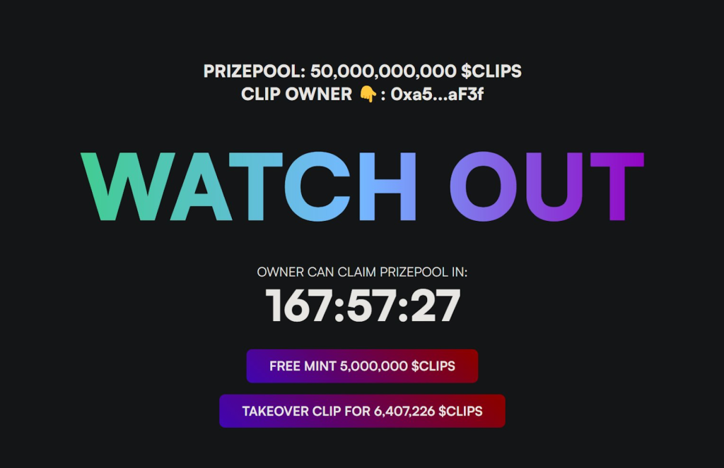 Fomo3D再现?引以太坊Gas费飙涨 MeMe游戏CLIPS玩法介绍插图2 Fomo3D再现?引以太坊Gas费飙涨 MeMe游戏CLIPS玩法介绍