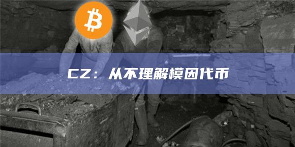 CZ：从不理解模因代币