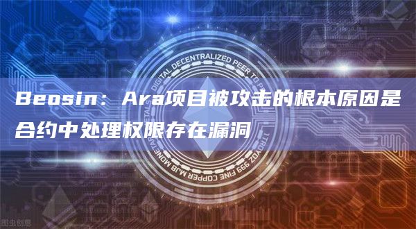 Beosin：Ara项目被攻击的根本原因是合约中处理权限存在漏洞