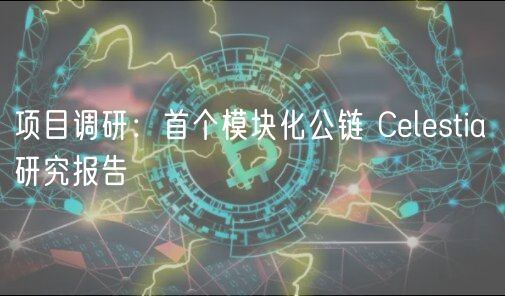 项目调研：首个模块化公链 Celestia 研究报告