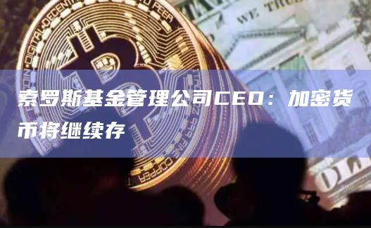 索罗斯基金管理公司CEO：加密货币将继续存