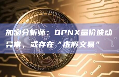加密分析师:OPNX量价波动异常,或存在“虚假交易”插图 加密分析师:OPNX量价波动异常,或存在“虚假交易”