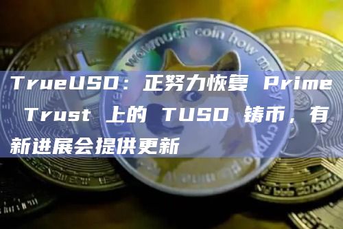 TrueUSD：正努力恢复 Prime Trust 上的 TUSD 铸币，有新进展会提供更新