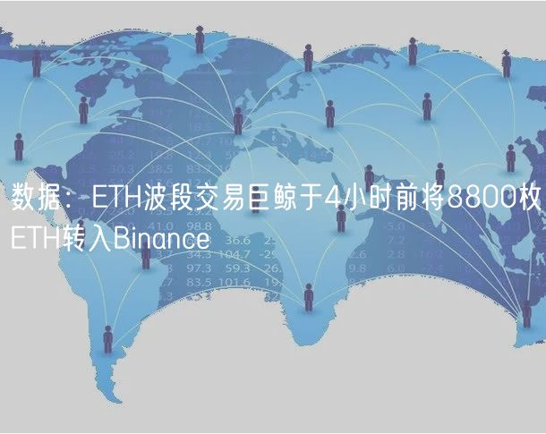 数据:ETH波段交易巨鲸于4小时前将8800枚ETH转入Binance插图 数据:ETH波段交易巨鲸于4小时前将8800枚ETH转入Binance