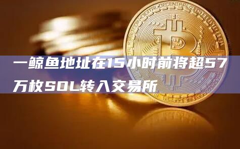 一鲸鱼地址在15小时前将超57万枚SOL转入交易所
