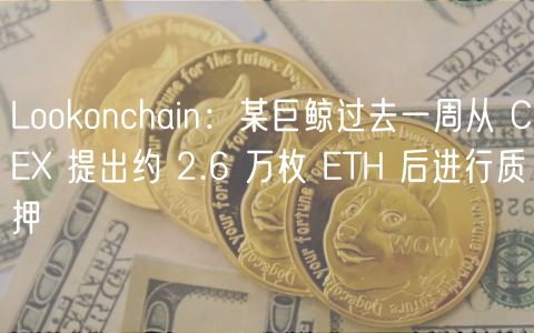 Lookonchain：某巨鲸过去一周从 CEX 提出约 2.6 万枚 ETH 后进行质押