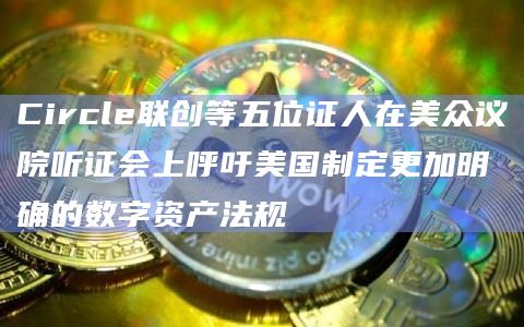 Circle联创等五位证人在美众议院听证会上呼吁美国制定更加明确的数字资产法规插图 Circle联创等五位证人在美众议院听证会上呼吁美国制定更加明确的数字资产法规
