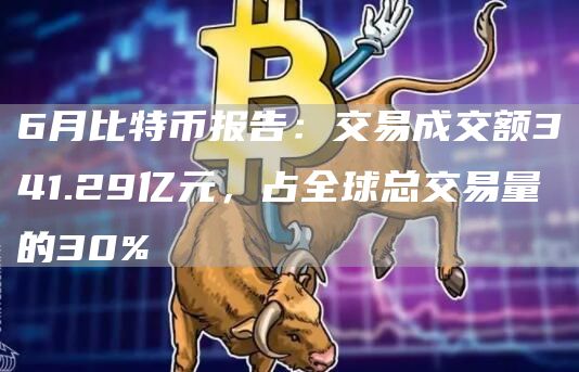 6月比特币报告:交易成交额341.29亿元,占全球总交易量的30%插图 6月比特币报告:交易成交额341.29亿元,占全球总交易量的30%
