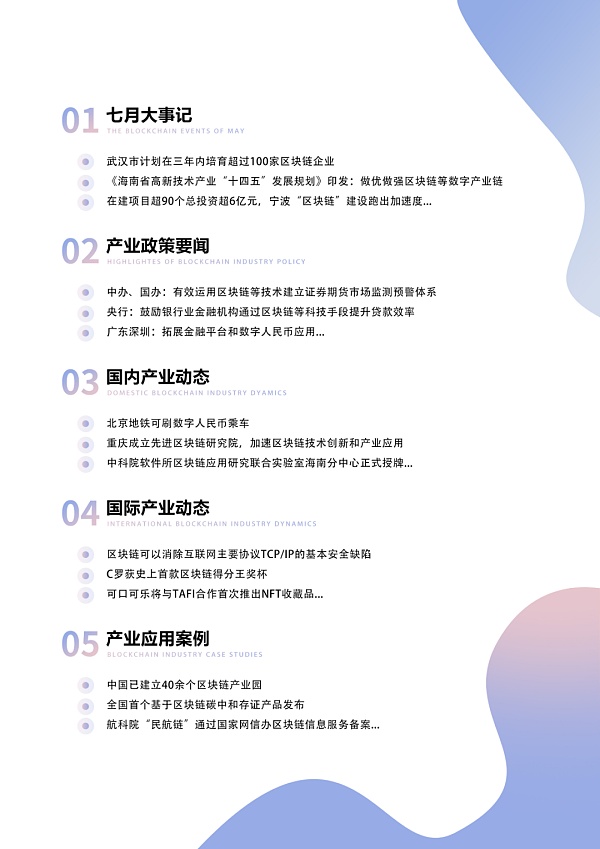 七月政策总览：发布了46项区块链相关政策，41个应用上线